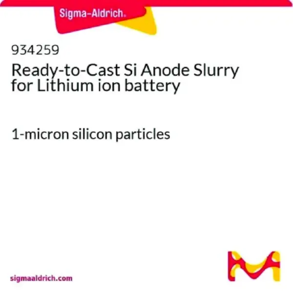 Ready-to-Cast Si Anode Slurry for Lithium ion battery, 1-micron silicon particles - Sigma-Aldrich
