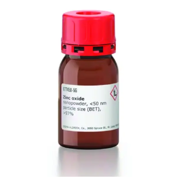 Zinc oxide, nanopowder, <50 nm particle size (BET), >97% - Sigma-Aldrich